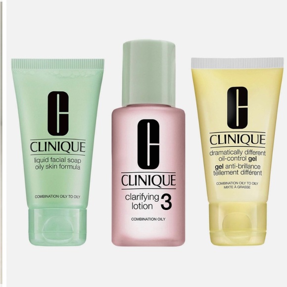 New CLINIQUE MINIS Dramatically Moisturizing GEL, face SOAP Clarifying LOTION - Picture 1 of 5